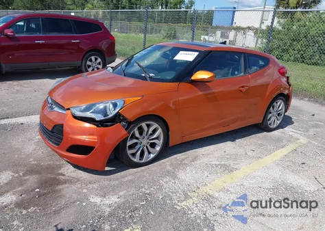 2012 Hyundai Veloster Base W/Black из США, поврежденный, VIN KMHTC6AD4CU069761